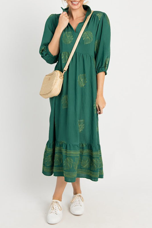 Casual Fallen Leaves Dress