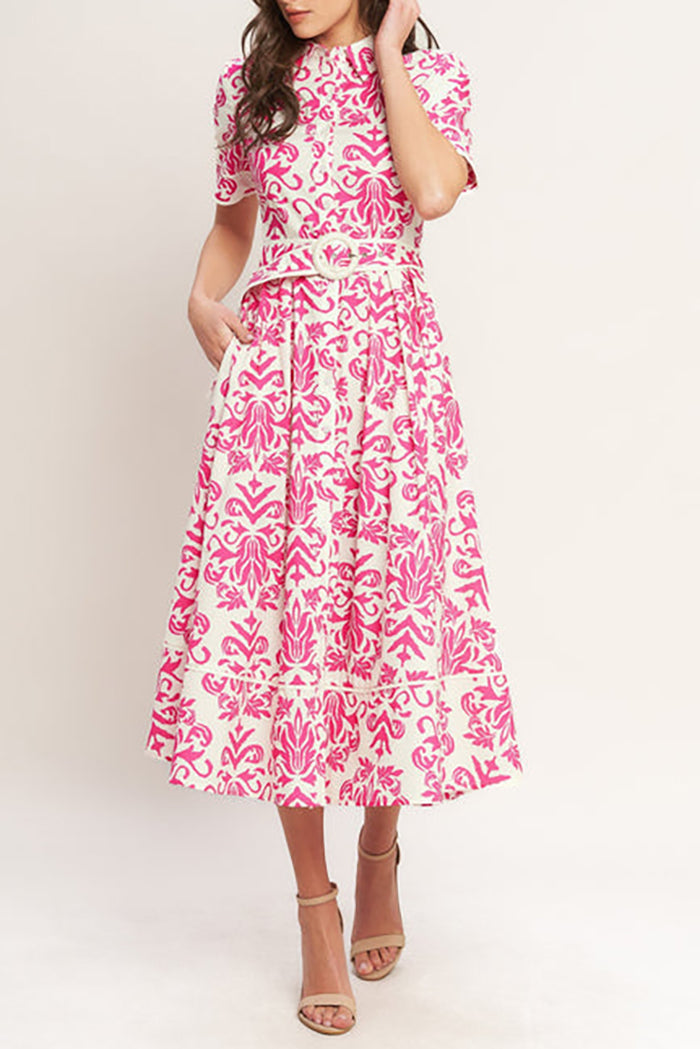 Casual Retro Print Dress