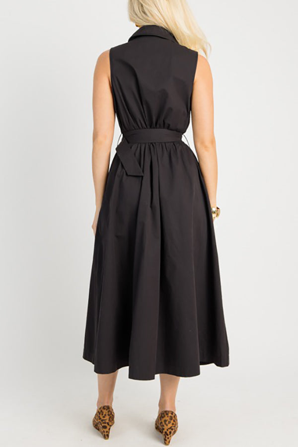 Sophisticated Style Belt Dress