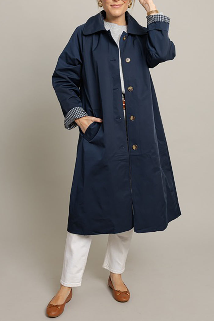 Classic  Button-Front Pocket Trench Coat