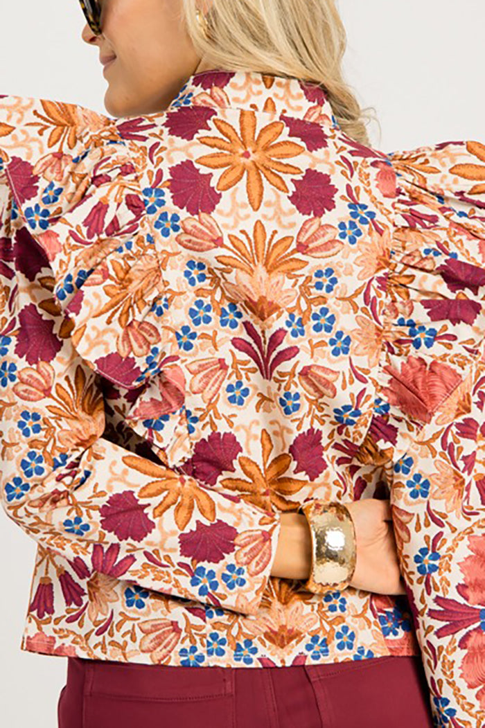 Casual Floral Harvest Blouse