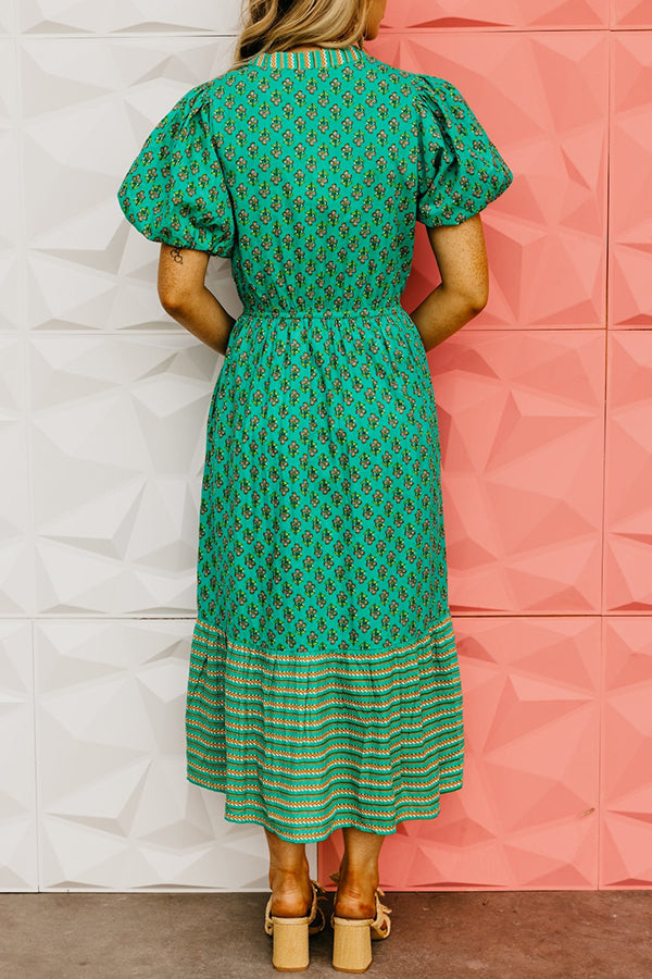 Puff Sleeve Floral Dress