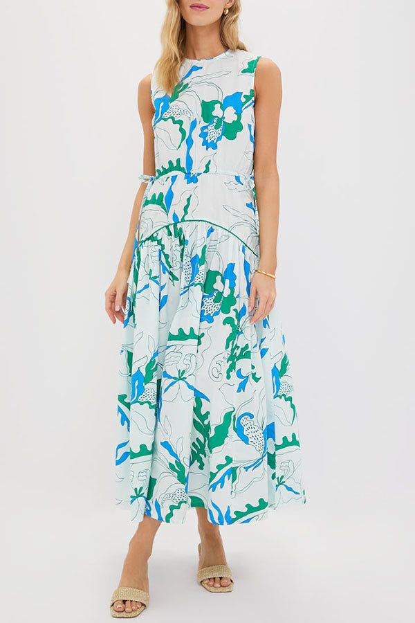 Casual Tie Floral Dress