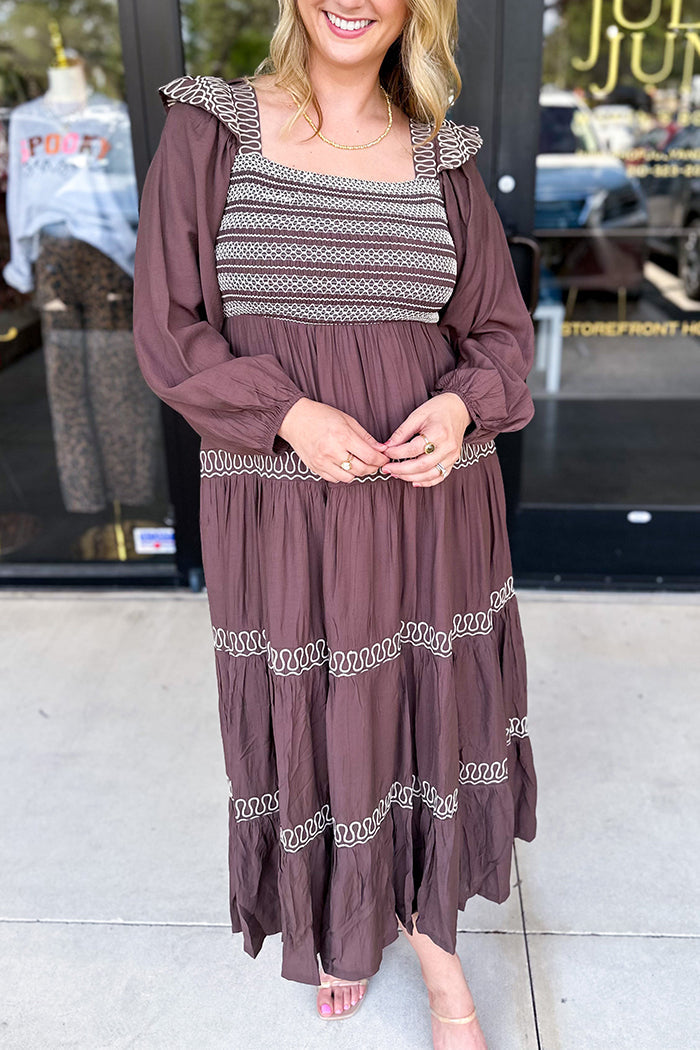 Elastic Smocking Boho Dress