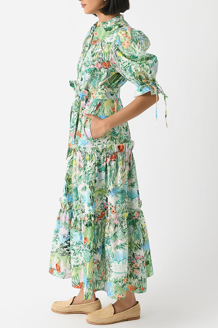 Puff Sleeve Floral Dress