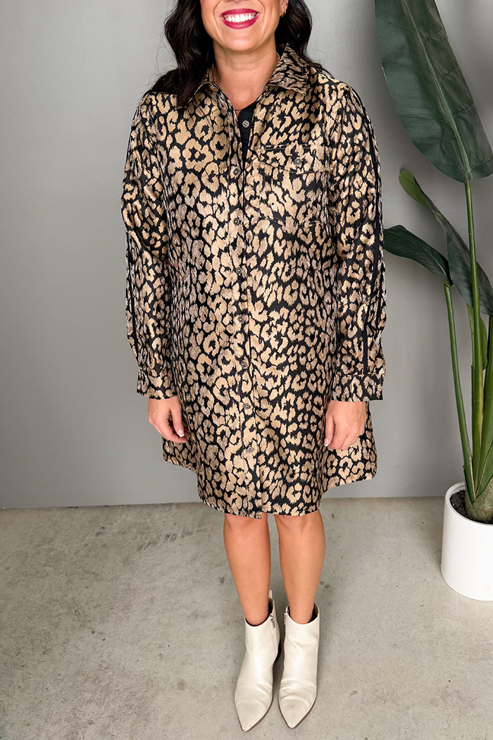Casual Leopard Pattern Dress