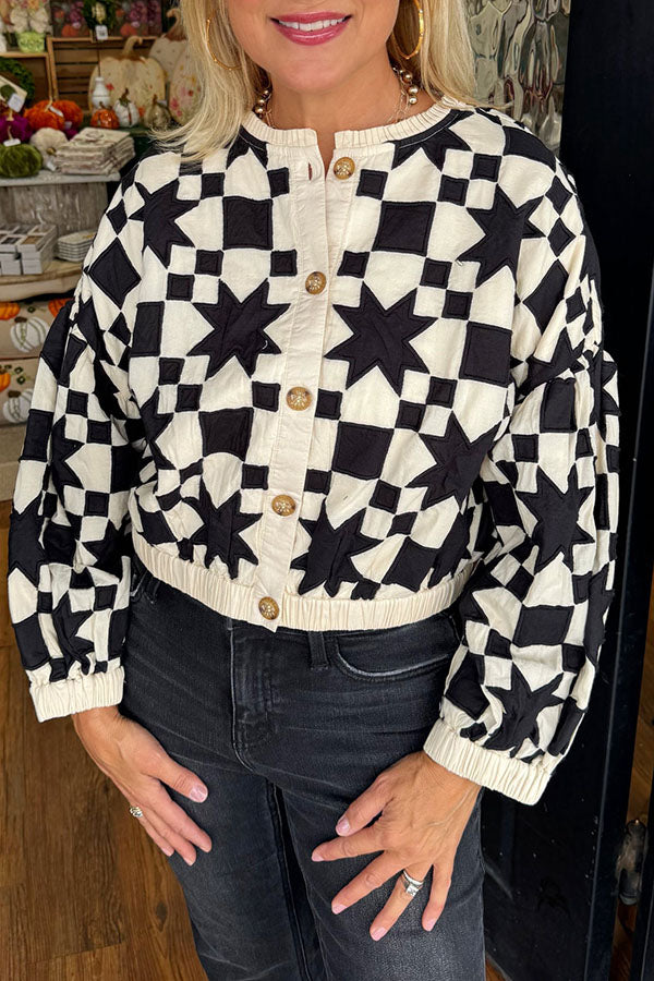Casual Quilted Star Jacket
