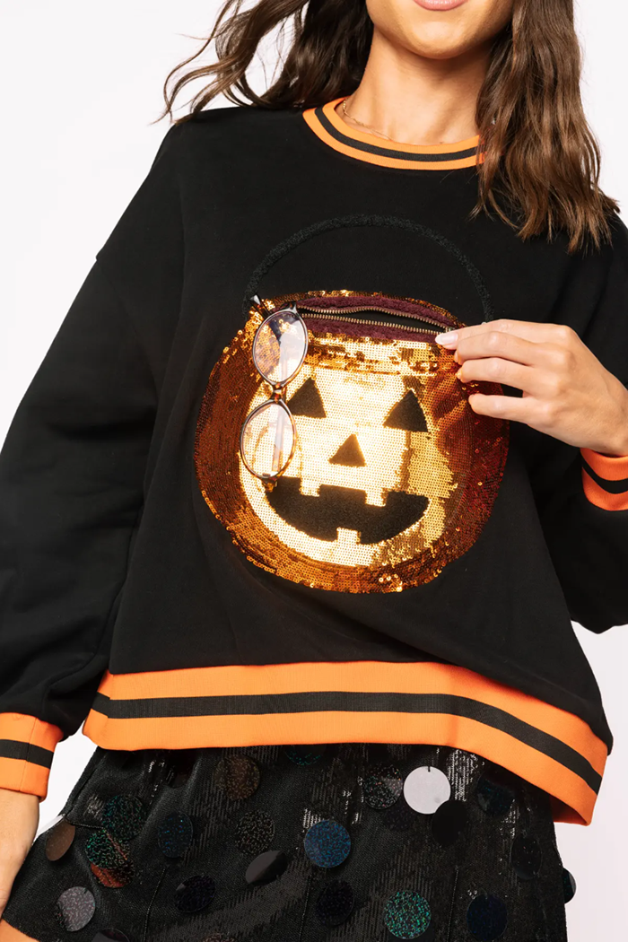 Halloween Pumpkin Candy Bucket Sweatshirt