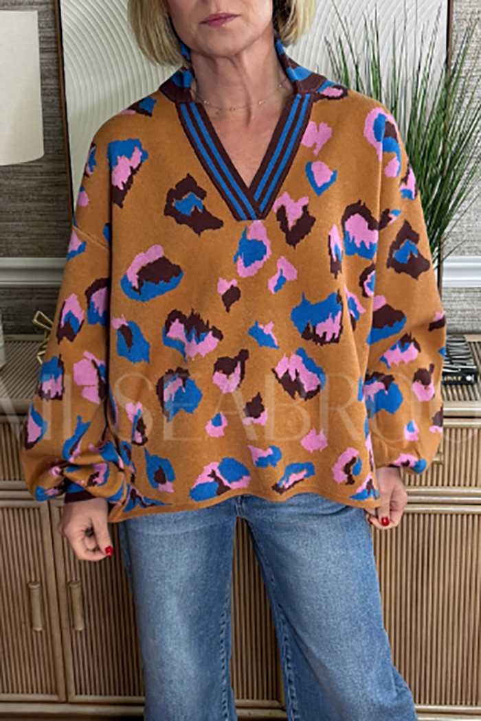 Casual Graffiti Pattern Sweater