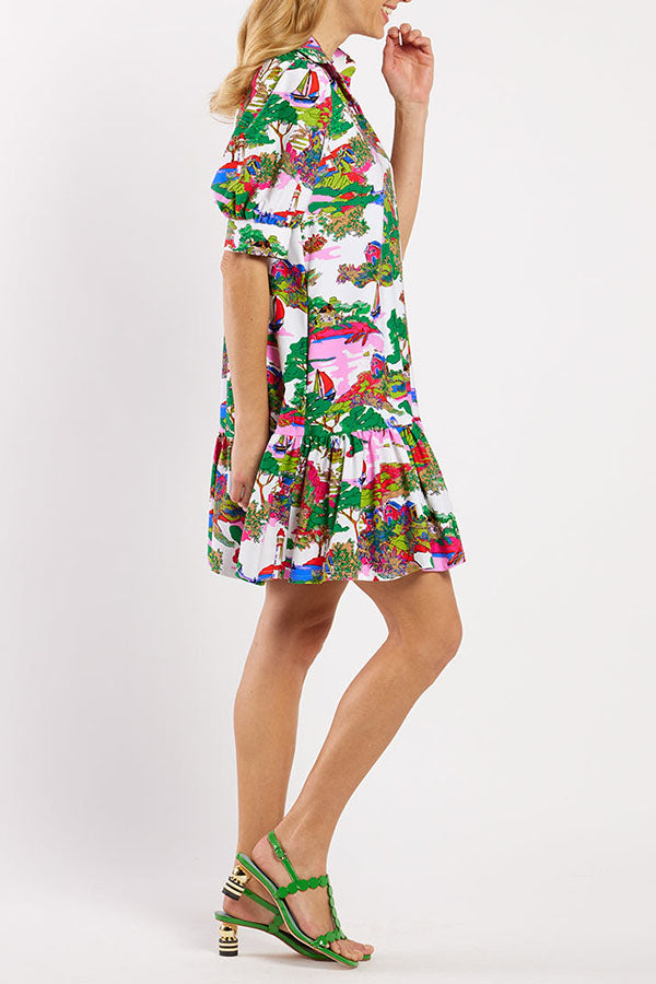 Casual Ruffles Hem Dress