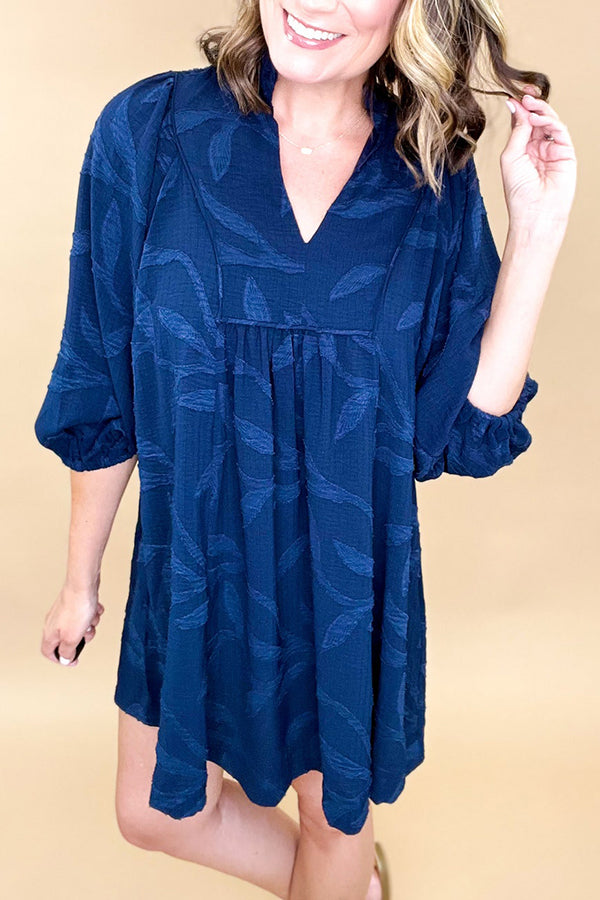 Puff Sleeve Ruffles Dress