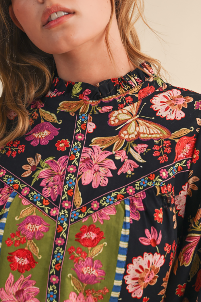 Casual Flolar Pattern Top