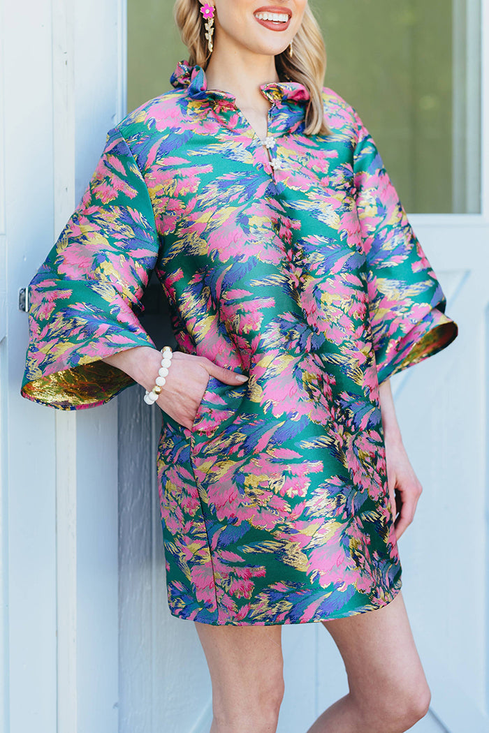 Casual Baroque Floral Dress