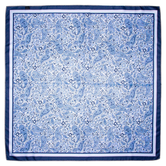 Blue Paisley Double-Sided Scarf