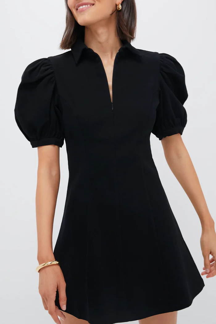 Front Zip Denim Dress