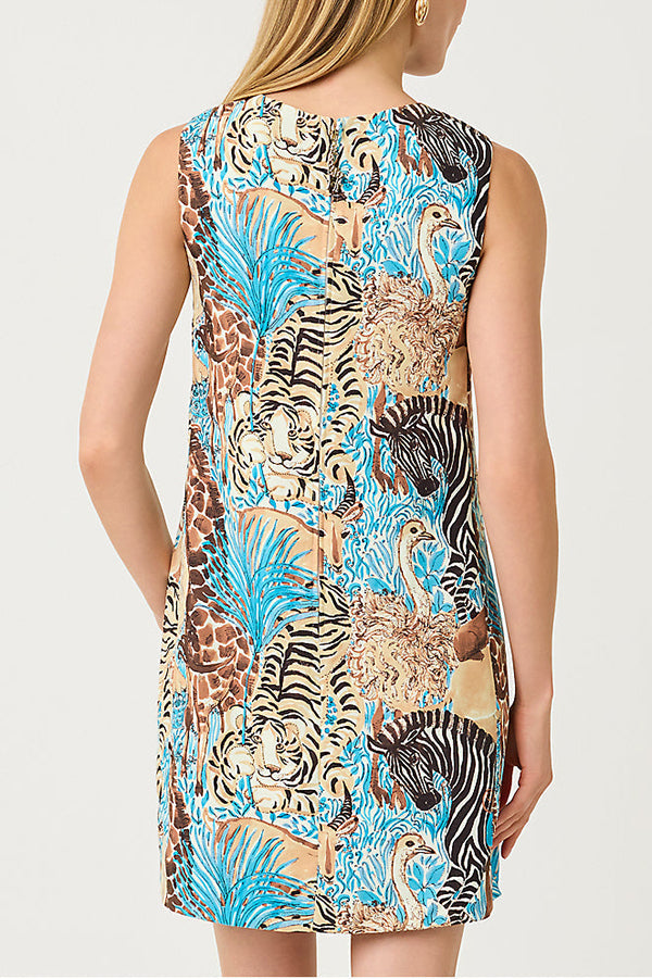 Gold Zipper Pull Tassel Dress