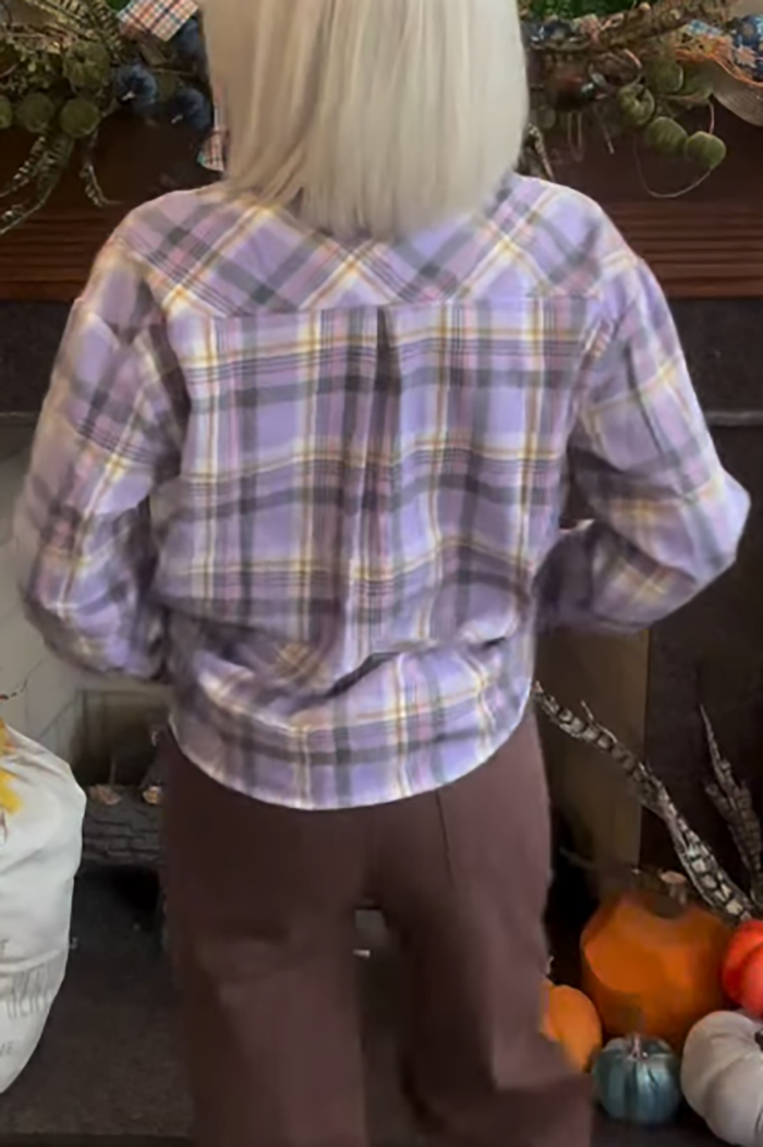 Casual Checkered Pocket Dress