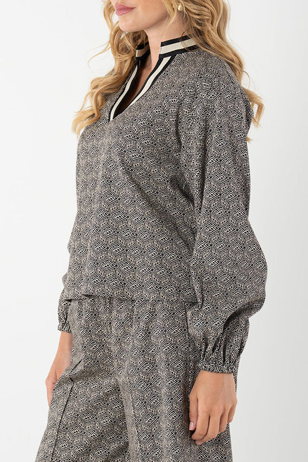 Casual Balloon Sleeve Top