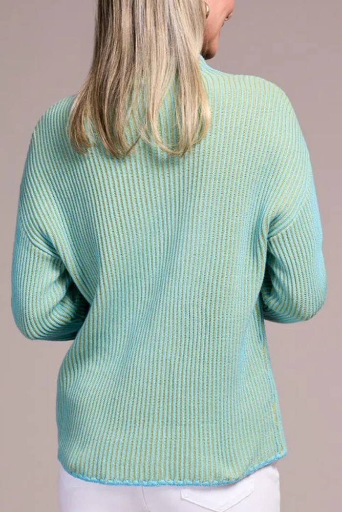 Combed Cotton Two Tone Sweater
