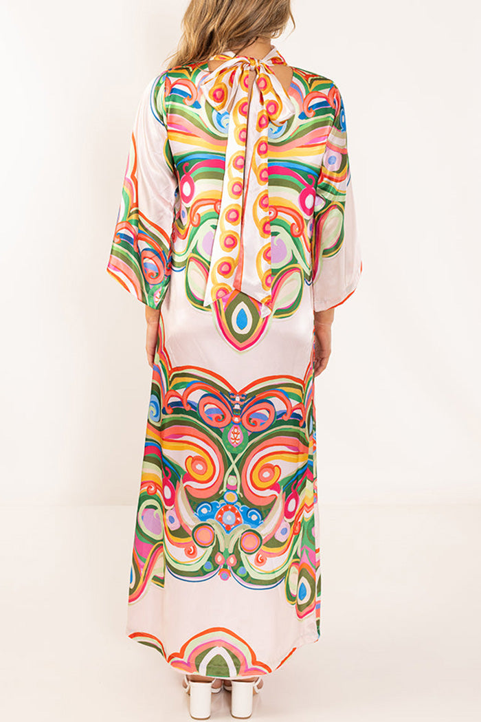 Multi-Way Sash Printed Maxi Dress