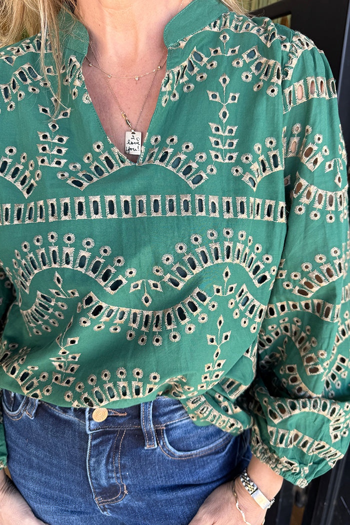 Casual Artisanal Patterned Top