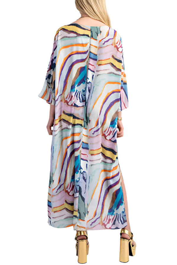 Abstract Pattern Maxi Dress