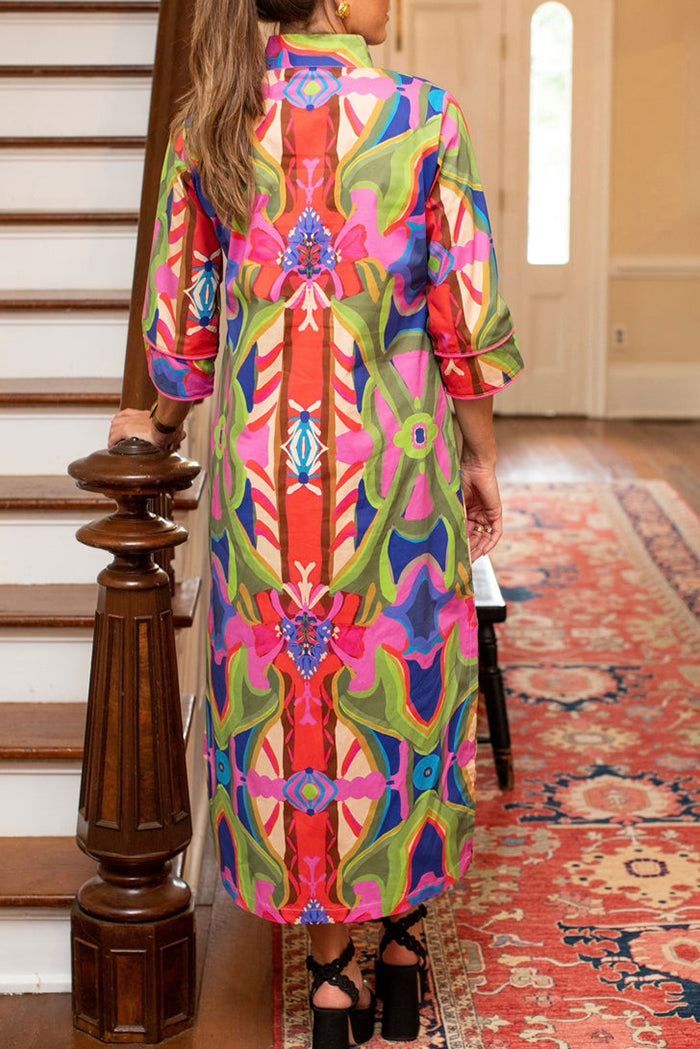 Casual retro printed dress