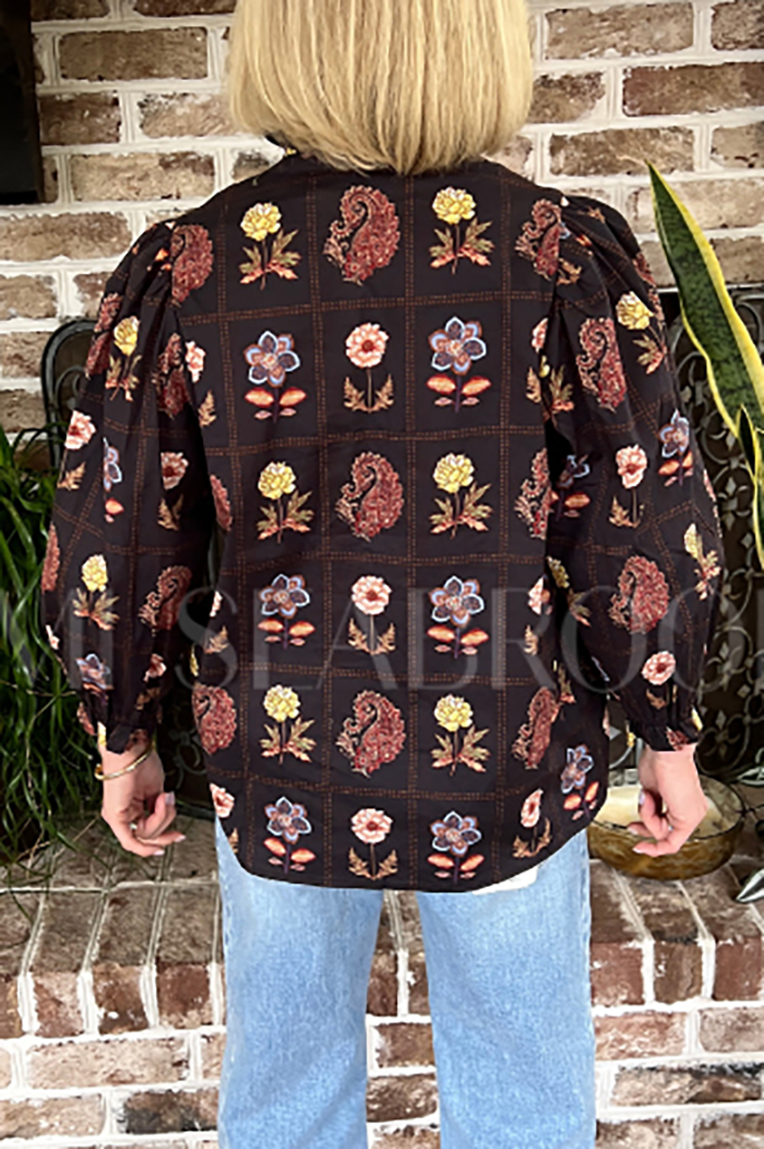 Casual Floral Pattern Top