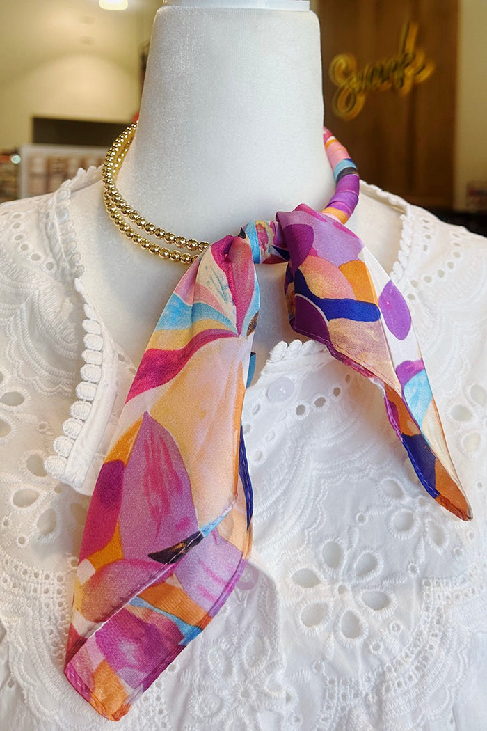 Silk Wrapped Collar Necklace