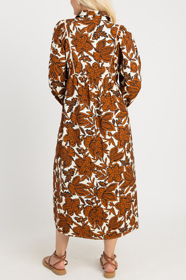 Autumn Blooms Maxi Dress