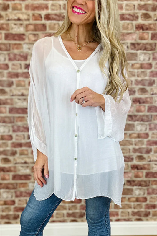 Casual Silk Carousel Top