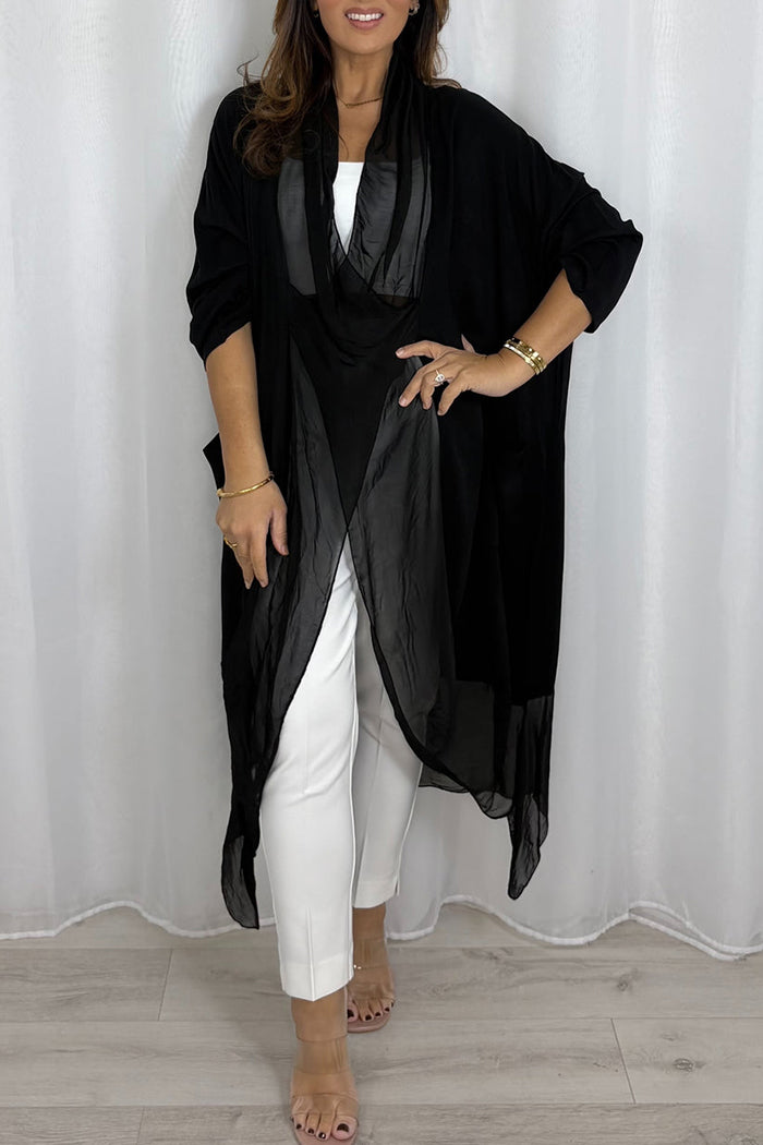 Casual Crossover Drape Pocketed Top