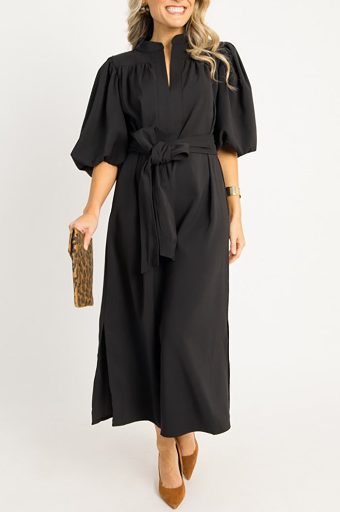 Casual Puff Sleeve Dress