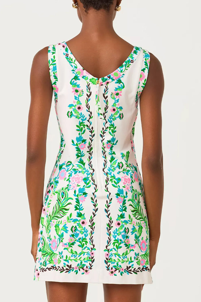 Sleeveless Tiger Botanical Shift Romper