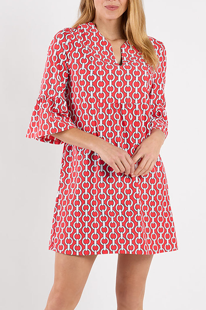 Flutter Sleeve Swing Dress