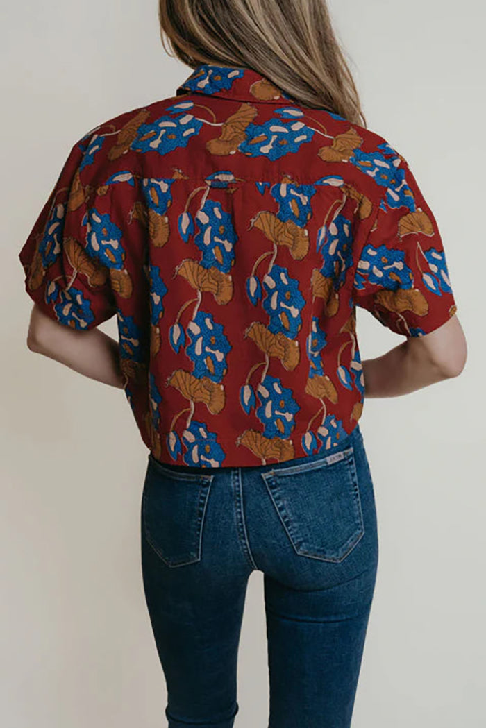 Casual Retro Printed Top