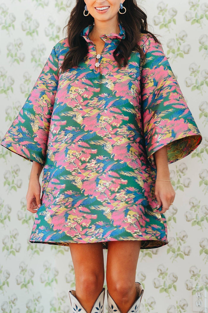 Casual Baroque Floral Dress