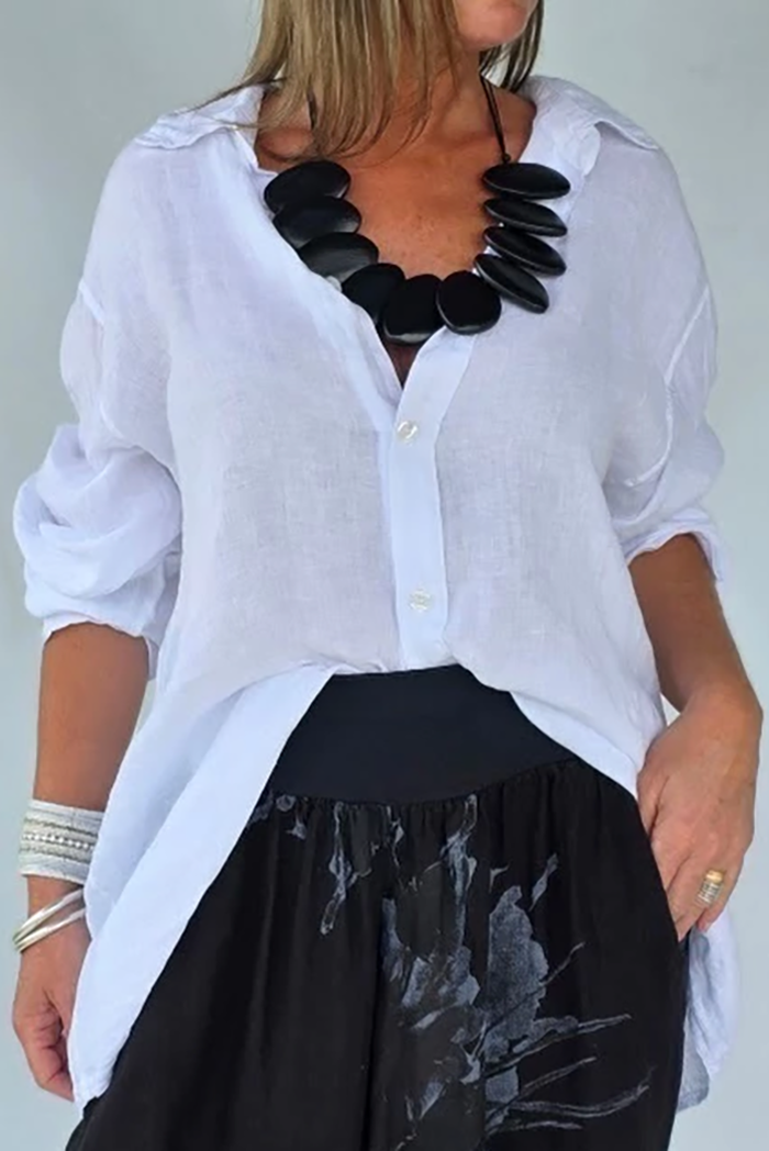 Loose Fit Shirt Wide Leg Pants Set