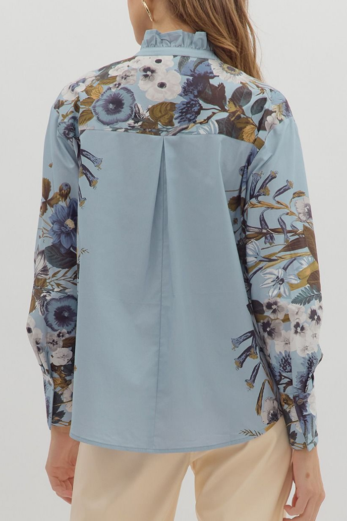 Delicate Florals Button Blouse