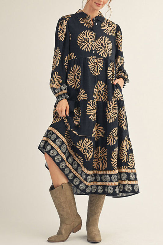 Bold Printed Pocket Dress