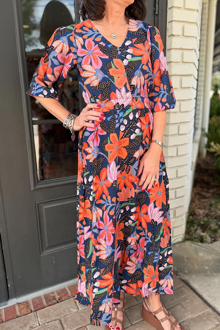 Bold Floral Maxi Dress