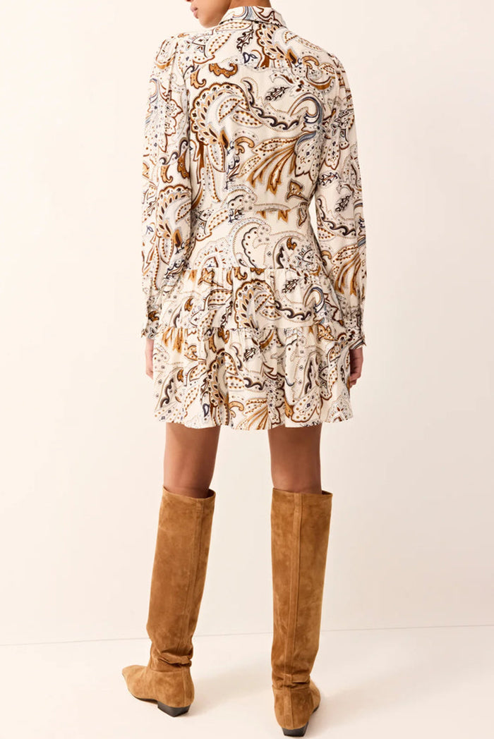 Paisley Print Mini Shirt Dress