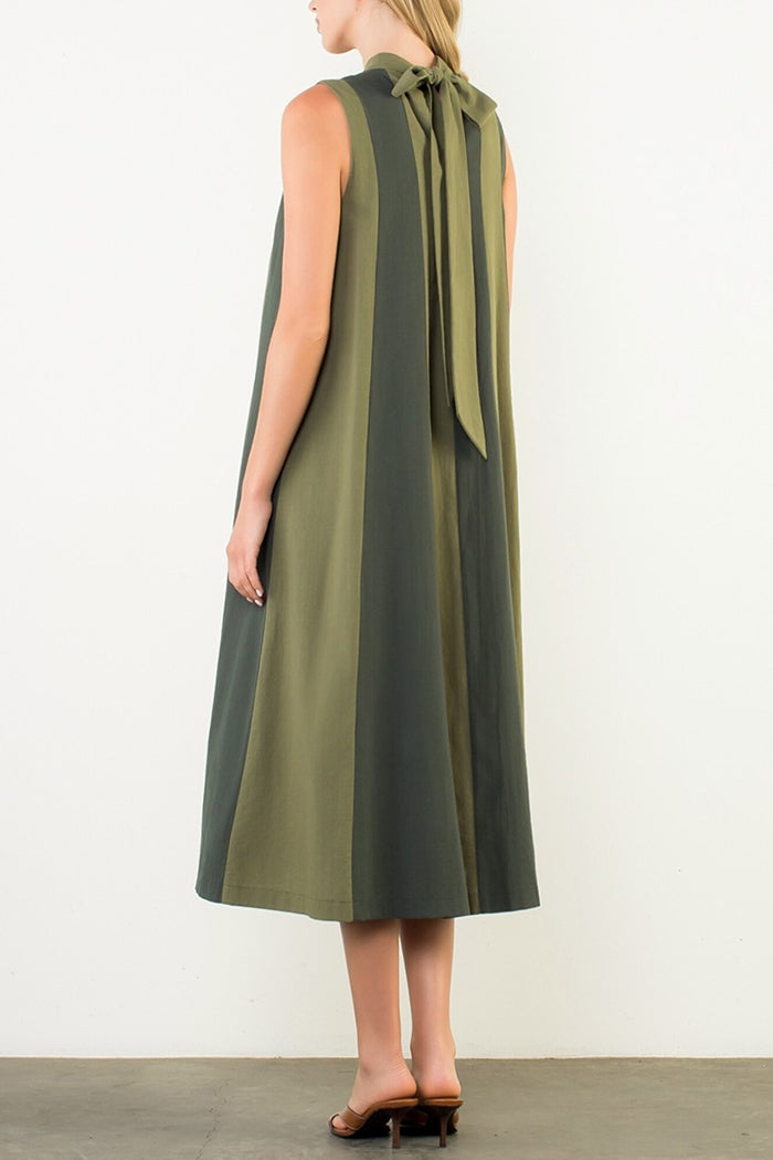 Casual Sleeveless Striped Dress