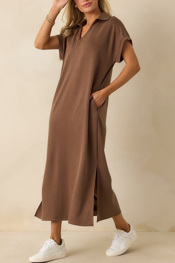 Casual Solid Color Maxi Dress