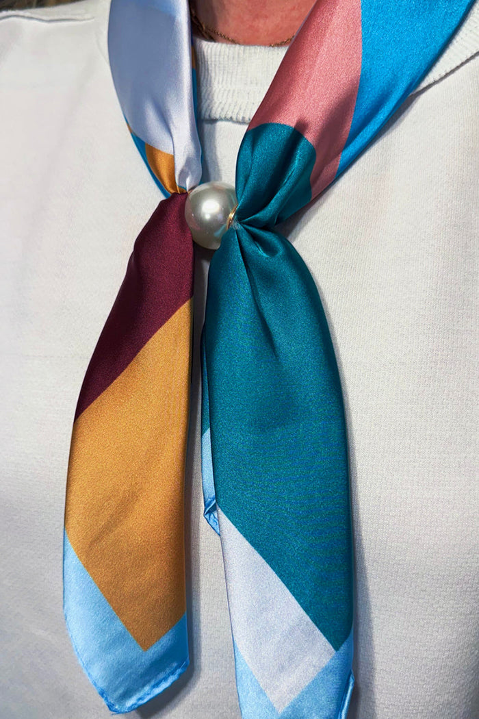 Magnetic Pearl Scarf With Ring
