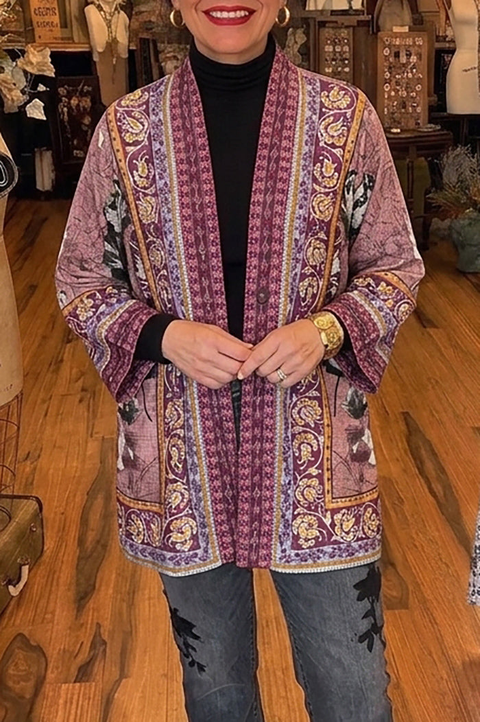Reversible Silk Pocket Kimono