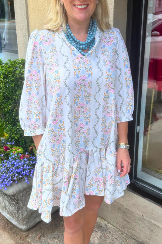 Pleated Hem Pocket Dress