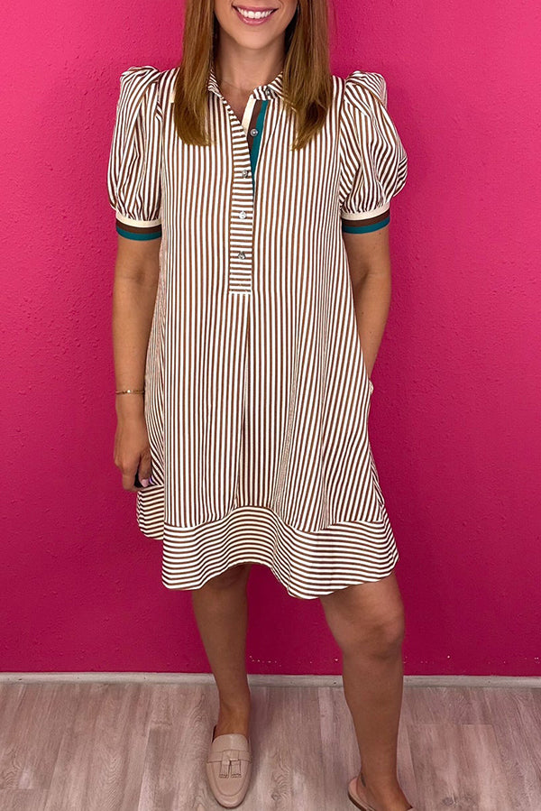 Seersucker Button Front Dress