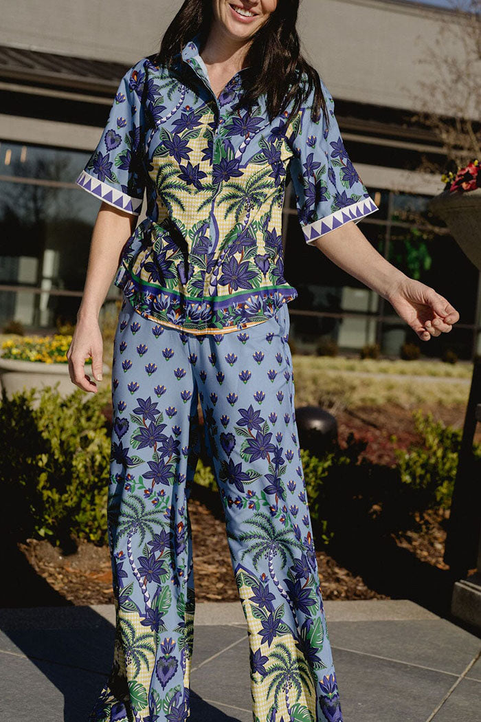 Casual Tropical Printed Set
