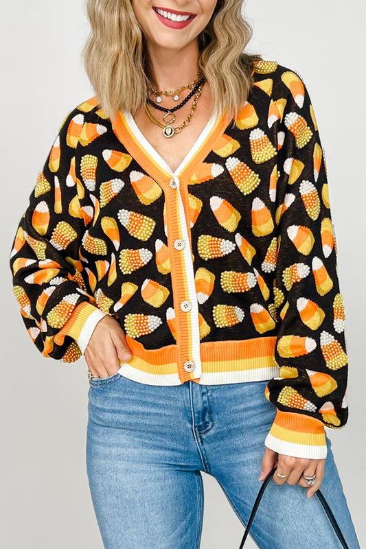 Pearl Candy Corn Cardigan